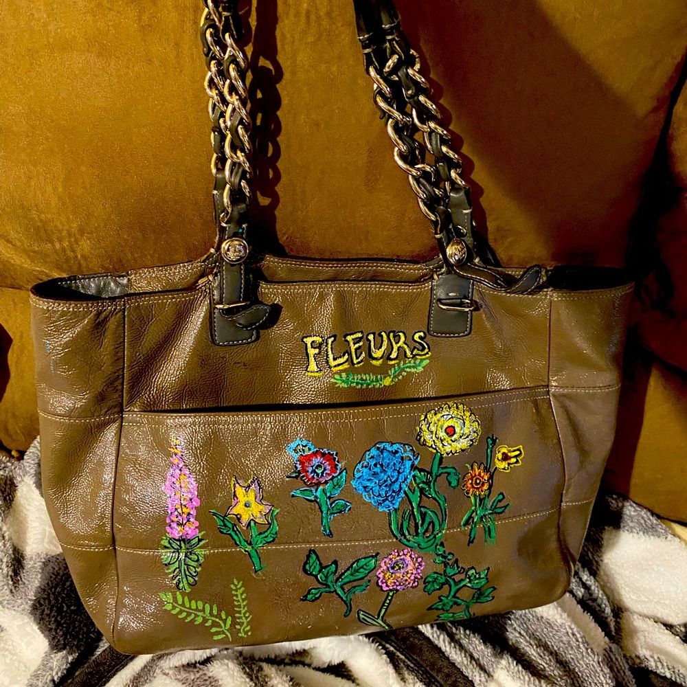 Coach purse painted
